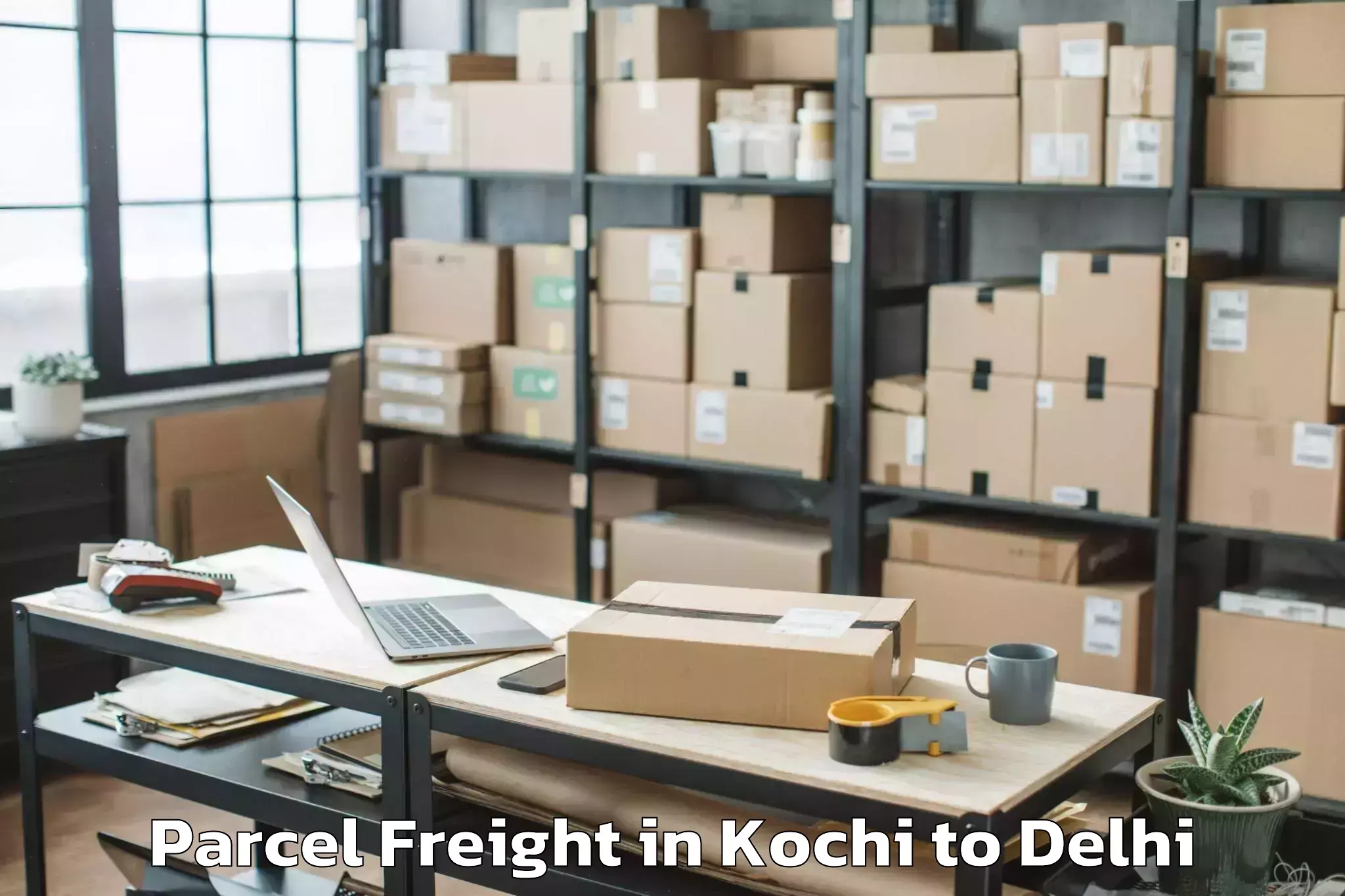 Book Your Kochi to City Centre Mall Dwarka Parcel Freight Today